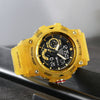 Sports Watch Resin Geometric Sporty Style Round Dial Waterproof Multifunctional Luminous