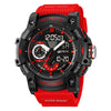 Sports Watch Resin Geometric Sporty Style Round Dial Waterproof Multifunctional Luminous