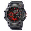 Sports Watch Resin Geometric Sporty Style Round Dial Waterproof Multifunctional Luminous