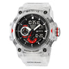 Sports Watch Resin Geometric Sporty Style Round Dial Waterproof Multifunctional Luminous