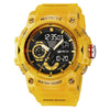 Sports Watch Resin Geometric Sporty Style Round Dial Waterproof Multifunctional Luminous