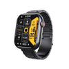 Sports Watch Square Dial Environmental Silicone Strap Blood Oxygen Test Touch Push Button Operation Magnetic Attraction Charging