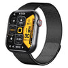 Sports Watch Square Dial Environmental Silicone Strap Blood Oxygen Test Touch Push Button Operation Magnetic Attraction Charging