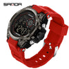 Sports Watch Tpu Strap Abs Case Round Dial Chic Style For Student
