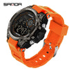 Sports Watch Tpu Strap Abs Case Round Dial Chic Style For Student
