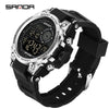 Sports Watch Tpu Strap Abs Case Round Dial Chic Style For Student