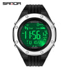 Sports Watch Zinc Alloy Abs Case Tpu Strap Round Dial Simple Geometric Style