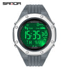 Sports Watch Zinc Alloy Abs Case Tpu Strap Round Dial Simple Geometric Style