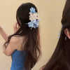 Spring Fashion Cloth Flower Hairpin Women's Shark Clip Grab Clip Manual Made Hair Accessories