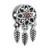 Spring Style Colorful Butterfly Plant Flower Crystal Beaded Pendant Metal Electroplated Totem Design Diy Bracelet Jewelry Accessories