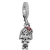 Spring Style Colorful Butterfly Plant Flower Crystal Beaded Pendant Metal Electroplated Totem Design Diy Bracelet Jewelry Accessories