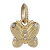 Spring Style Colorful Butterfly Plant Flower Crystal Beaded Pendant Metal Electroplated Totem Design Diy Bracelet Jewelry Accessories