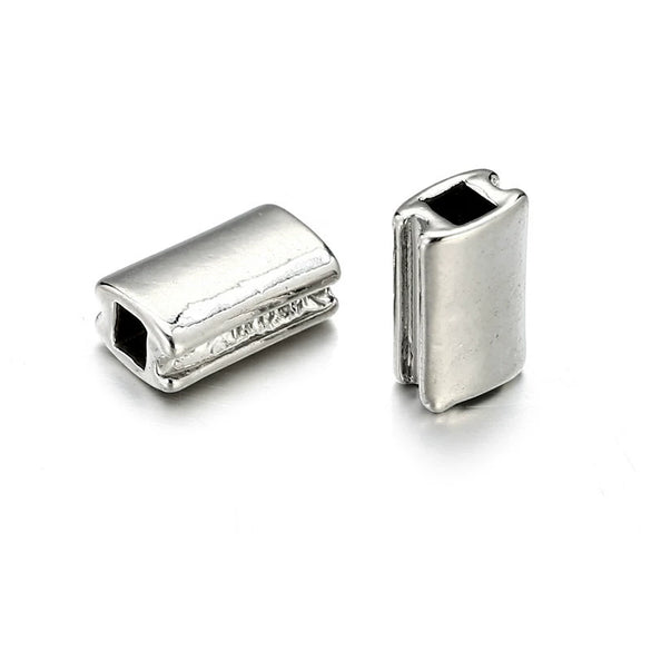Square Alloy Electroplated Loose Bead Bracelet Jewelry Pendant Accessories Wholesale