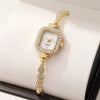 Square Alloy Ladies Quartz Bracelet Watch Leisure Style