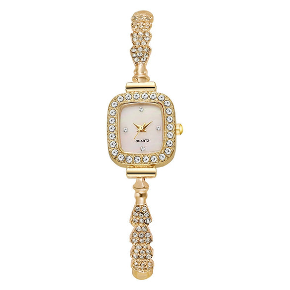 Square Alloy Ladies Quartz Bracelet Watch Leisure Style