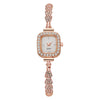 Square Alloy Ladies Quartz Bracelet Watch Leisure Style