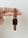 Square Alloy Steel Belt Quartz Women's Light Luxury Simple Fashion Watch