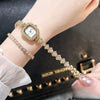 Square Alloy Women's Quartz Bracelet Watch Fashion Style Rectangular Dial
