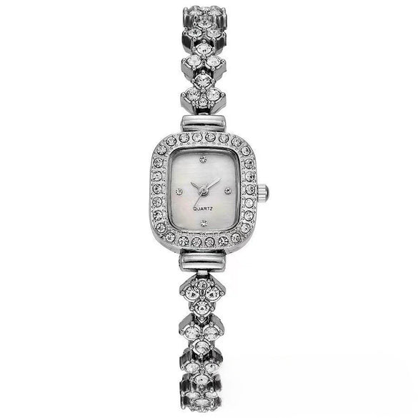 Square Alloy Women's Quartz Bracelet Watch Fashion Style Rectangular Dial