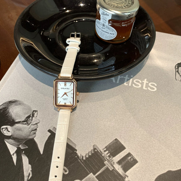 Square Alloy Women's Watch Elegant Casual Style For High School Students