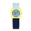 Square Casual Alloy Textile And Stainless Steel Watch With Spiral Crown And Mineral Reinforced Mirror For Students