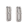 Square Copper Inlaid Zircon Geometric U Shaped Electroplated Earrings For Women