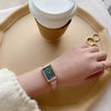 Square Dial Stainless Steel Wire Band Women's Retro Artistic Leisure Bracelet Watch