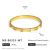Square Diamond Highgloss Titanium Steel Bracelet For Women Polished 18K Vacuum Plated In Furnace