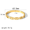 Square Diamondencrusted Titanium Steel Geometric Style Electroplated Bracelet