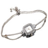 Square Diamondencrusted Women's Alloy And Stainless Steel Leisure Watch
