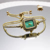 Square Diamondencrusted Women's Alloy And Stainless Steel Leisure Watch