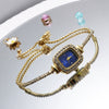 Square Diamondencrusted Women's Alloy And Stainless Steel Leisure Watch