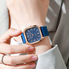 Square Digital Women's Watch Alloy Case Silicone Strap Retro Leisure Style