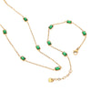 Square Emerald Zircon Light Luxury Niche High Grade Titanium Steel And Stainless Steel Clavicle Chain Necklace Bracelet With Electroplating For Women Geometric Pattern