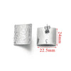 Square Geometric Texture Gold Electroplating Hirback Pattern Metal Earrings