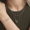 Square Interlocking Zircon Pendant Multi Layer Clavicle Chain Exquisite Bracelet Light Luxury Set Stainless Steel Electroplated