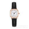 Square Leather Quartz Watch For Women High School Students Alloy Case Imitation Leather Strap Simple Retro Leisure Style