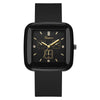 Square Leisure Women's Quartz Watch With Silicone Strap And Plastic Case