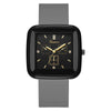 Square Leisure Women's Quartz Watch With Silicone Strap And Plastic Case
