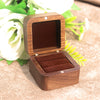 Square Marriage Proposal Ring Box Black Walnut Jewelry Gift Packaging Storage For Women
