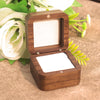 Square Marriage Proposal Ring Box Black Walnut Jewelry Gift Packaging Storage For Women