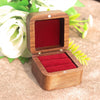 Square Marriage Proposal Ring Box Black Walnut Jewelry Gift Packaging Storage For Women