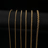 Square Pearl Chain Stainless Steel Geometric Electroplated