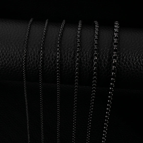 Square Pearl Chain Stainless Steel Geometric Electroplated