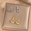 Square Point Drill Heart Shape Titanium Steel Vacuum Plating Retro Exaggerated Women's Eardrop Earrings
