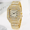Square Quartz Watch Alloy Band And Case Gypsophila Design For Men