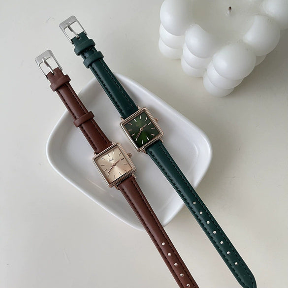 Square Quartz Watch Alloy Case Ordinary Glass Mirror Leisure Style Women's
