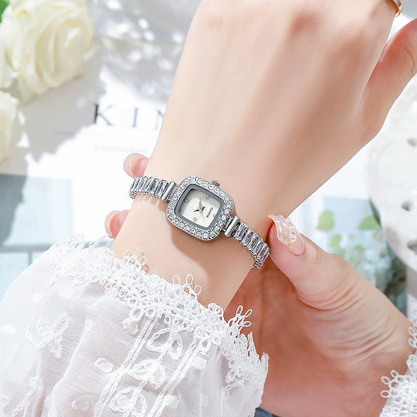 Square Quartz Watch Alloy Women's Jewelry Fashionable