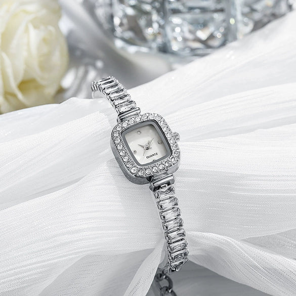 Square Quartz Watch Alloy Women's Jewelry Fashionable