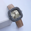 Square Quartz Women's Alloy Pu Leather Luxury Watch